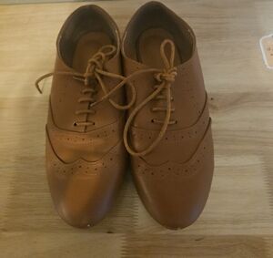 Classic Men's Brown Oxford Leather Lace-Up Shoes